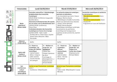 DHnord2014 - Programme