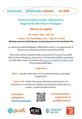 Affiche méthodes mixtes masterclass