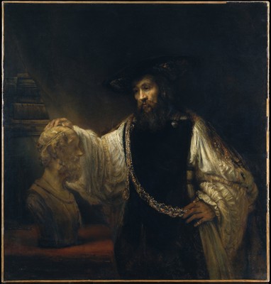 Rembrandt, Aristote contemplant le buste d'Homère