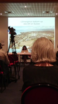 Conférence "Panorama institutionnel des Digital Humanities à partir du cas suisse : vers la dissémination Digital Humanities ?" par Claire Clivaz / Introduction aux humanités numériques - lundi 26 mai