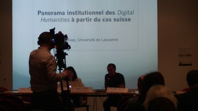 Conférence "Panorama institutionnel des Digital Humanities à partir du cas suisse : vers la dissémination Digital Humanities ?" par Claire Clivaz / Introduction aux humanités numériques - lundi 26 mai